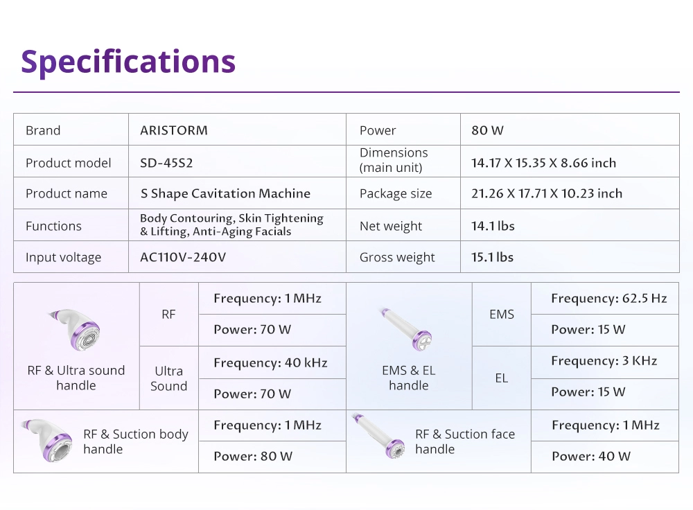 30khz cavitation machine specification customer service